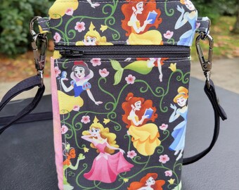 Phone Pouch/Crossbody/Sling - Disney Princesses