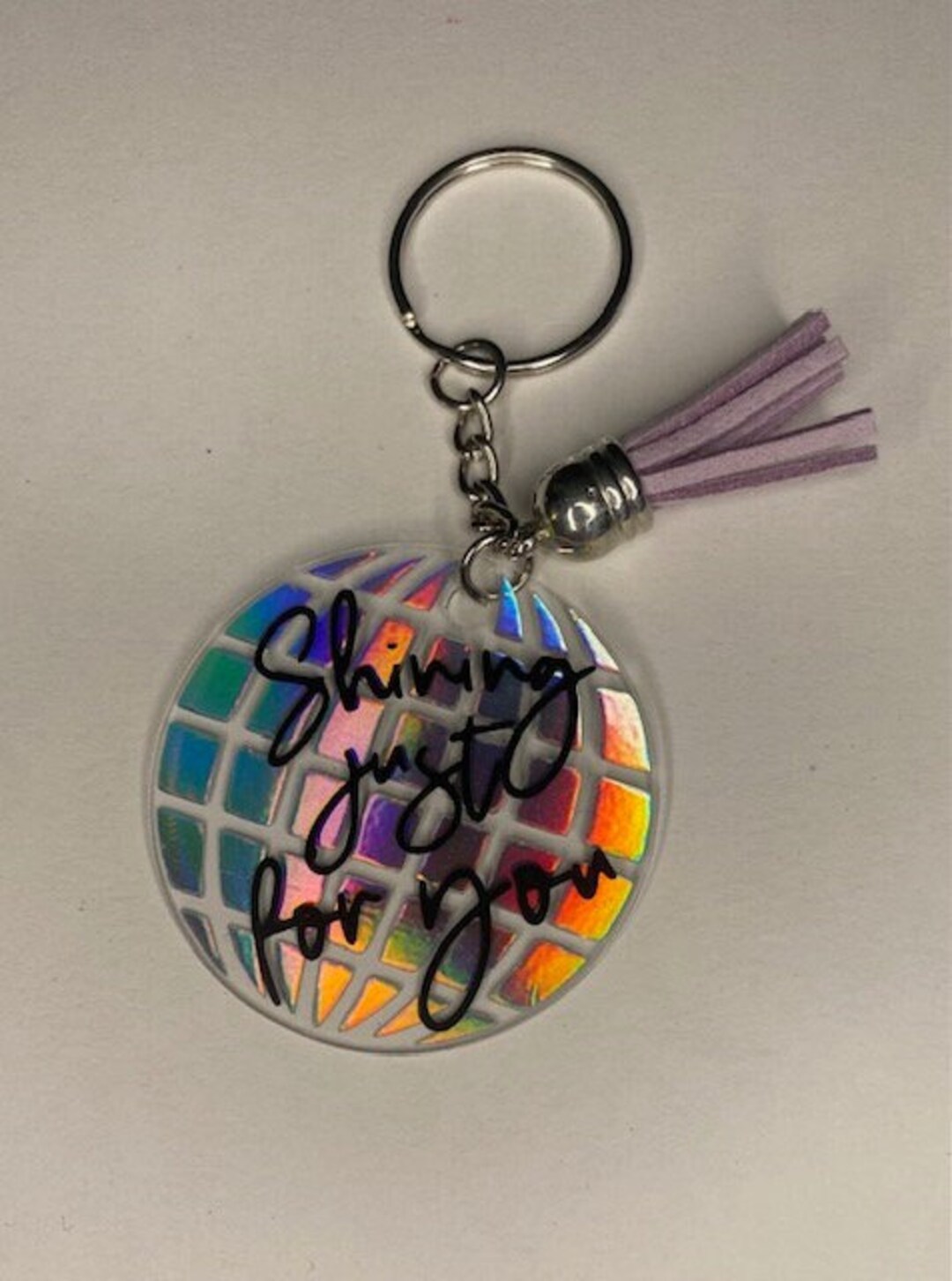 Keychain Acrylic Round Taylor Swift Mirrorball Shining Just Etsy