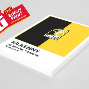 Free Bonus Print with Every Purchase - KILKENNY GAA GAELIC Football Art Prints