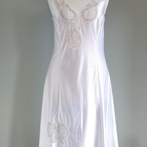 1980s Vintage Nightie White Lace Lingerie Wedding Nightgown image 6