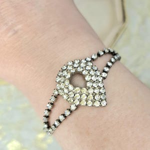 Vintage Rhinestone Bracelet 1950s Faux Diamond Bracelet Vintage Bracelet Vintage Jewellery Crystal Bracelet Wedding Bracelet Something Old