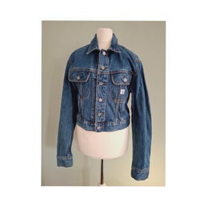 Vintage Calvin Klein Denim Jacket 1980s 1990s Vintage Cropped Jacket Antique Wash Calvin Klein Jean Jacket