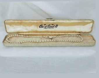 9ct Gold Clasp Ciro of Bond Street Vintage Pearl Necklace with Box