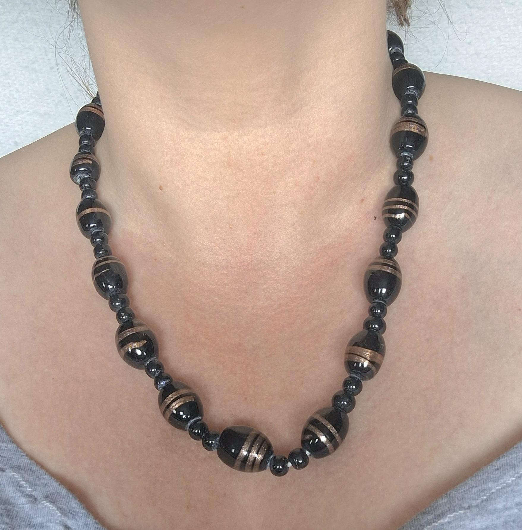 フレンチジェットネックレス 1920年代 1930年代 アンティーク