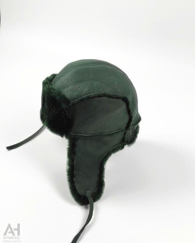 Green Shearling Hat - Etsy