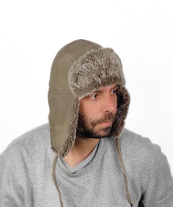 Fur trapper hat suede Logan Faux Fur Trapper Hat main image 2