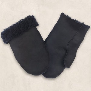 Dark Blue Mittens For Children