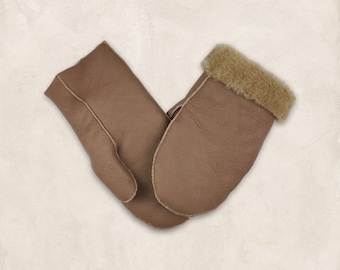 Cappuccino-Beige Mittens For Children