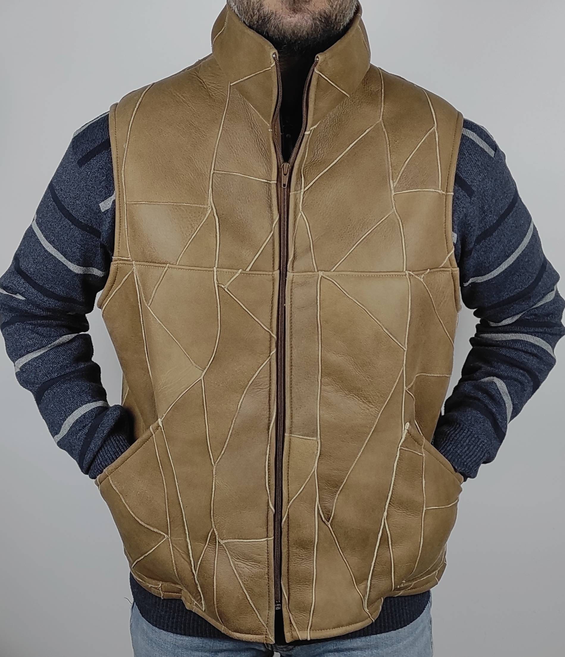 Mens quilted shop work vest