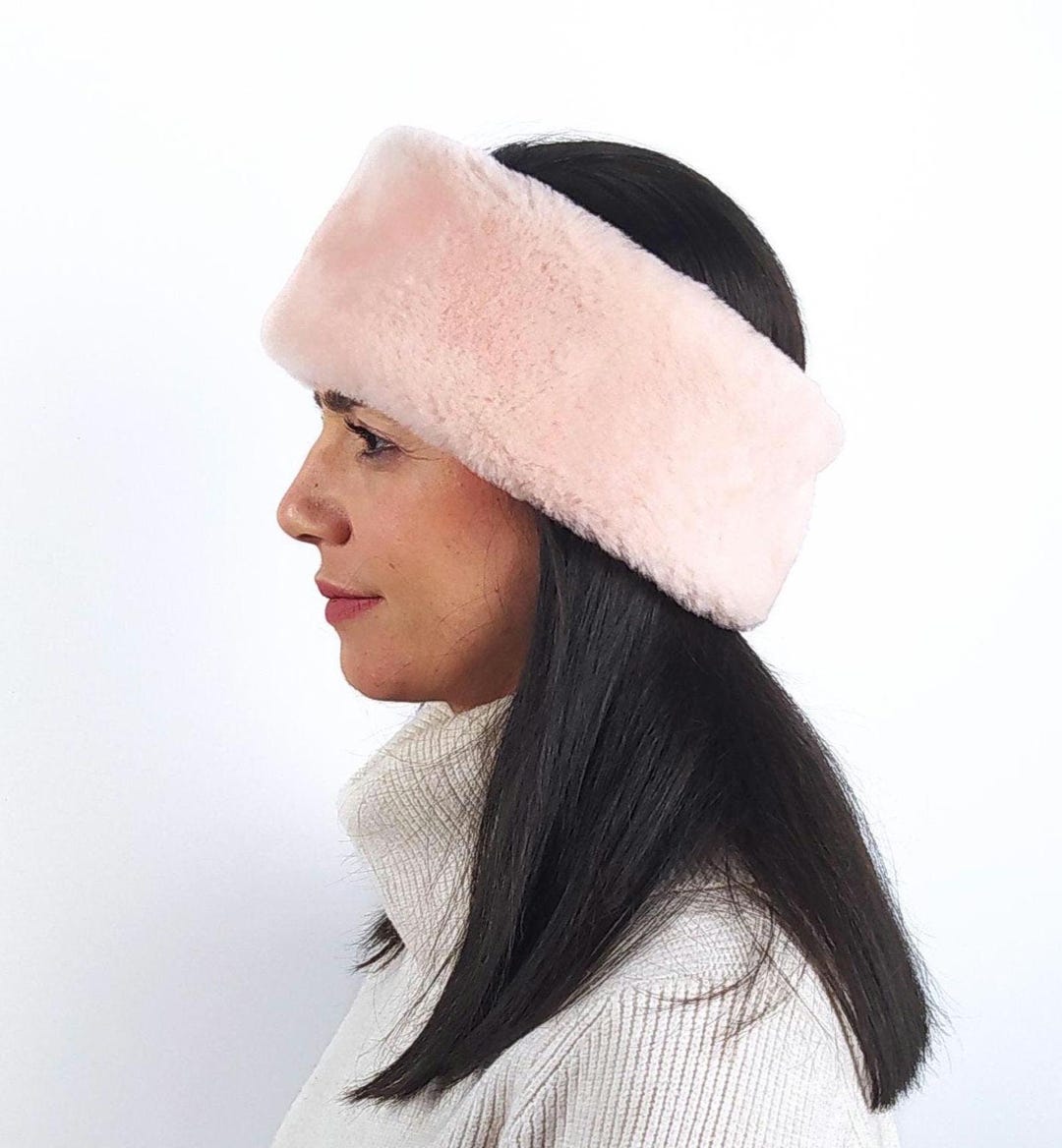Sheepskin Headband, Winter Neck Warmer, Gift for Her - Etsy display picture 1