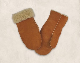 Cognac Mittens For Children