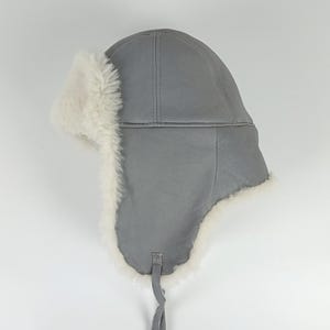 Sheepskin aviator hat, trapper hat, unisex lambskin hat. Hat with earflaps & soft sheepskin wool, great gift idea, fantastic fit