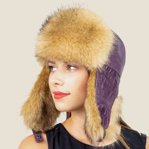 Fur hat. Trapper hat for women , raccoon aviator hat , a great fur hat , winter hat to keep you warm & cosy