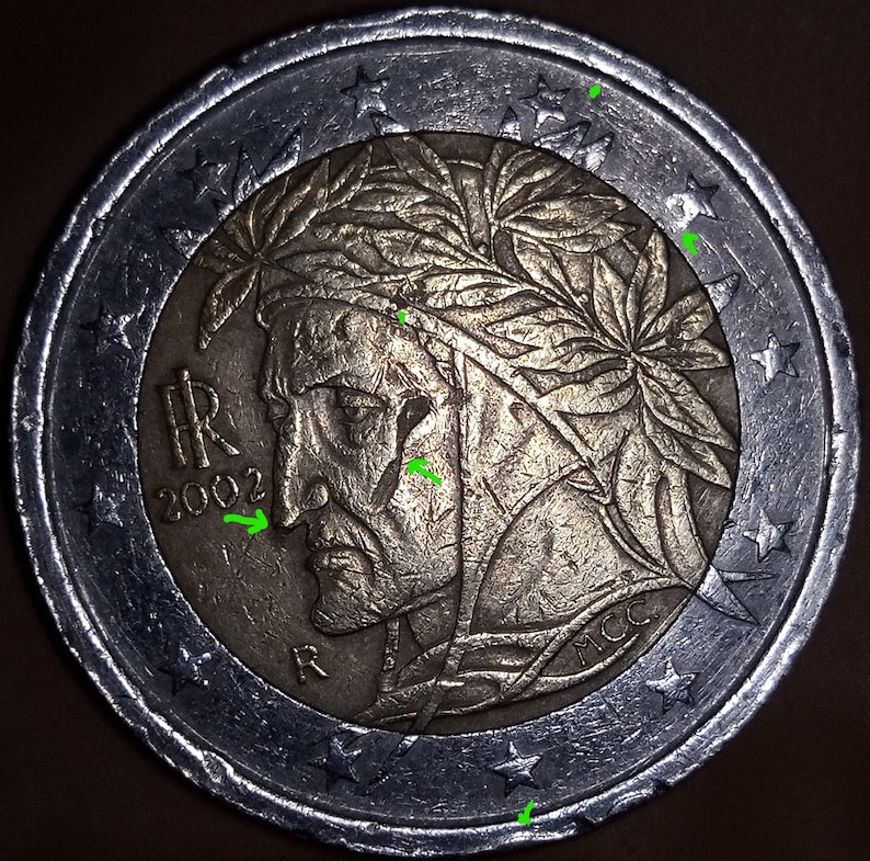 Rare Piece Dante Alighieri 2 Euros 2002 Etsy Hong Kong