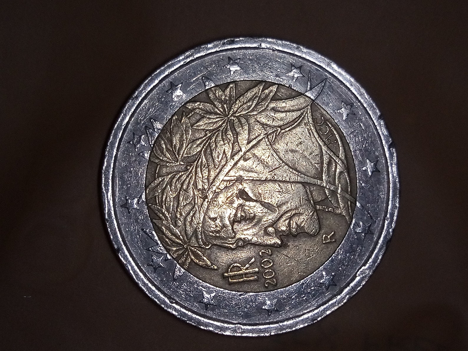 Piece 2 Euros Dante Alighieri 2002 Valeur