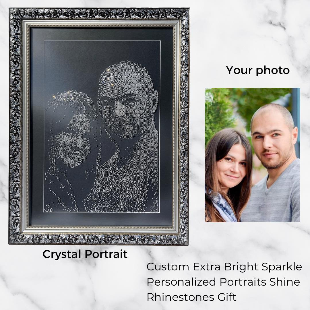 Pfp Rhinestone Custom Rhinestones Portrait Shiny Personalised Gift - Etsy