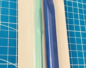 Agujas de crochet Susan Bates de 8 mm y 16 mm.
