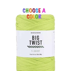 T-Shirt Jersey 131yds Super Bulky Polyester Yarn by Big Twist. Choose a color.