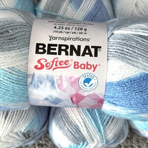 Bernat Softee Baby Ombre Light Weight Acrylic Yarn. Choose a Color.