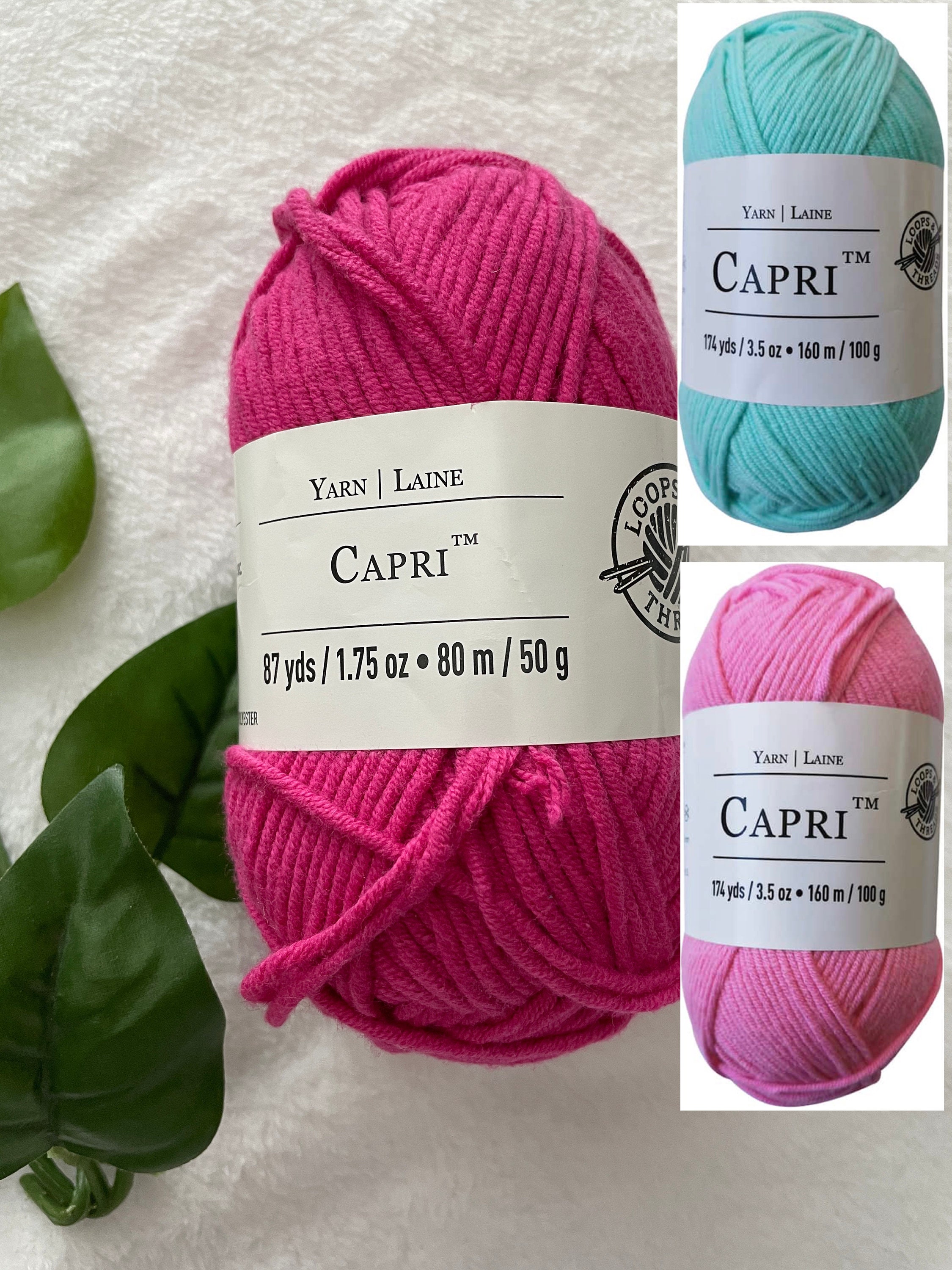 Capri Solid Yarn by Loops & Threads. Choose a Color. 