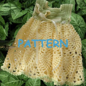 PATTERN, Crochet baby Pineapple dress.