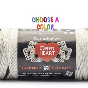 All In One Granny Square 417yds Worsted Acrylic Yarn BY Red Heart. Choose a Color.