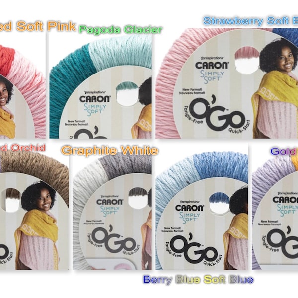 Caron O'Go Simply Soft Yarn. Choose Your Color