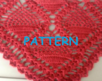 SUZEES1004: Crochet Pineapple Shawl PATTERN.