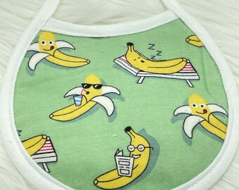 Bananas Baby Bib with a Tie.