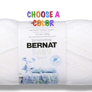 Bernat Baby Big Ball Sport Leichtes Acrylgarn. Wählen Sie eine Farbe