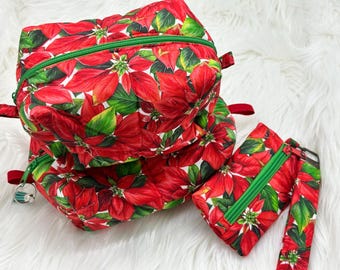 Suzees 4-teiliges handgefertigtes Taschenset - Passende Organizertaschen + Schlüsselanhänger