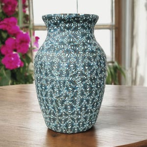Jarrón de flores, Jarrón de arcilla para flores, Regalos hechos a mano, Jarrones coleccionables, Regalos para mamá, Jarrón decorativo, Día de la madre