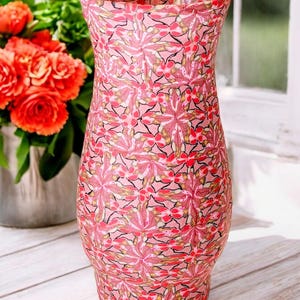 Jarrón de arcilla rosa, jarrón de arcilla polimérica, jarrón de vidrio, regalos hechos a mano, maceta, regalos para mamá, regalos de inauguración de la casa