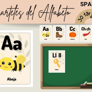 SPAANS-Carteles del Alfabeto Espanol-Spaanse alfabetkaarten