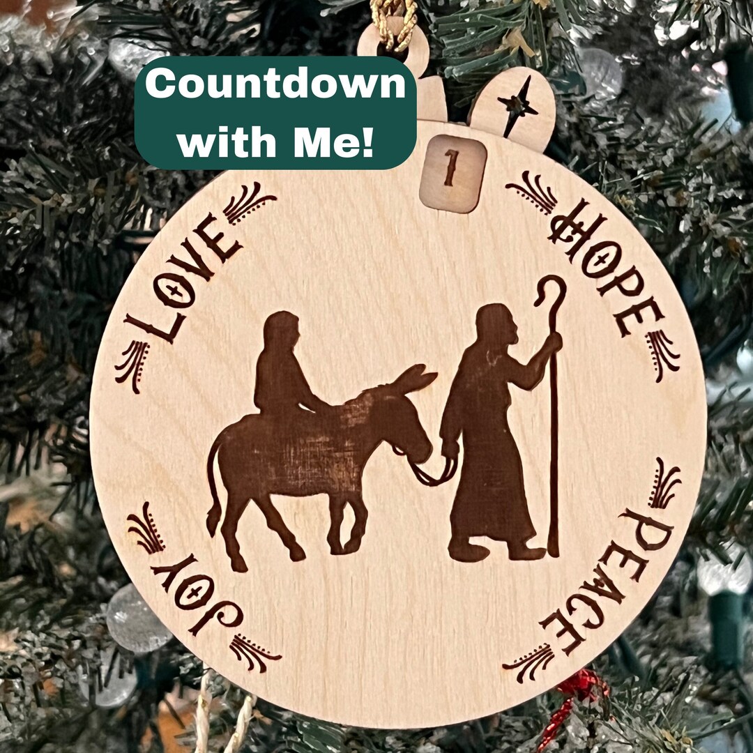 Advent Ornament Countdown to Christmas Nativity Ornament - Etsy