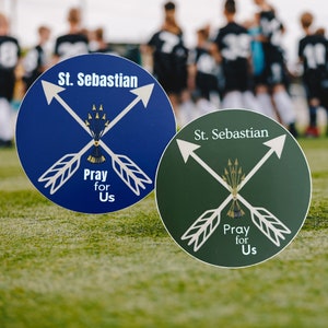 St. Sebastian 3&quot; Vinyl Sticker | Catholic Saint Sticker | Baptism gift, First Communion gift, Confirmation gift, Easter Gift