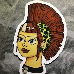 Mohawk Girl Stickers