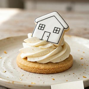 First Downsized Home Royal Icing Transfers Template, House Outline Cookie Decorating Digital Download, Printable Craft Guide, PDF PNG JPEG