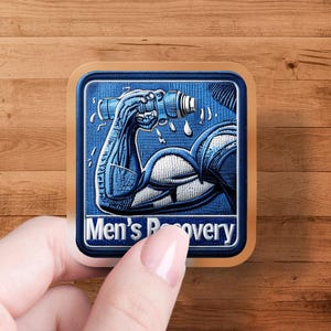 Men&#39;s Recovery Fitness Sticker, Muscle Recovery Gym Motivation Sticker, Inspirational Fitness Stickers for Workout Enthusiasts, Unique Gym
