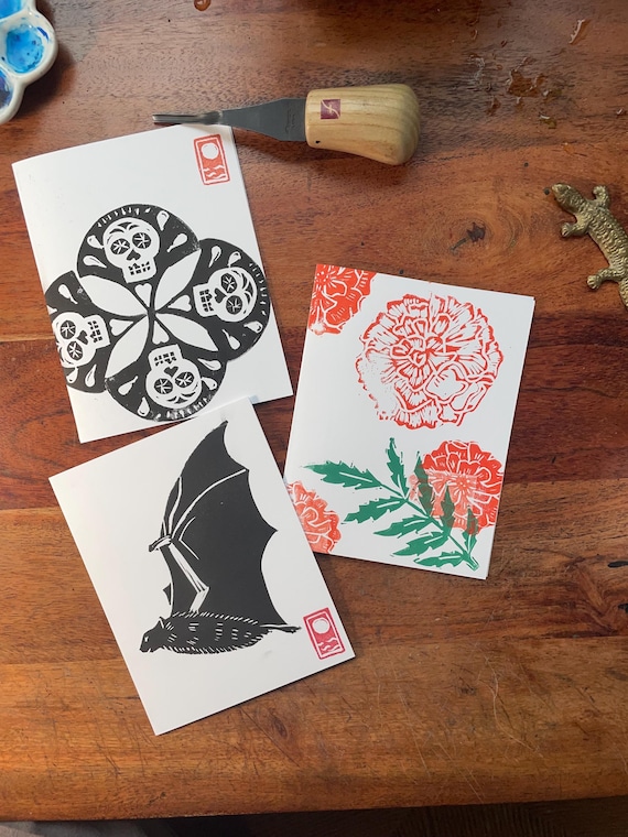 Fall Celebration- Dia de Muertos Greeting Card Set – Set of 3
