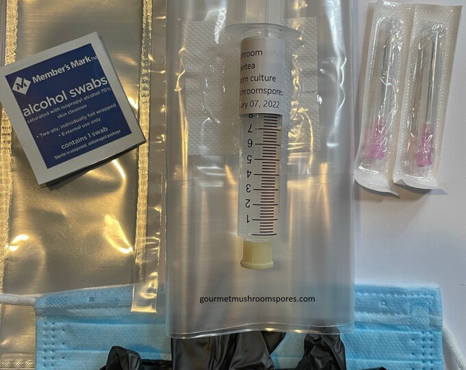 Mushroom Liquid Culture Syringe kit - over 200 strains to choose from (strains K-Z)