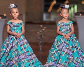 Robe de fille africaine Vetements africains pour filles Robe danniversaire de filles africaines Robes de concours de filles Robes africaines pour enfants Robe de bebe fille Etsy Canada