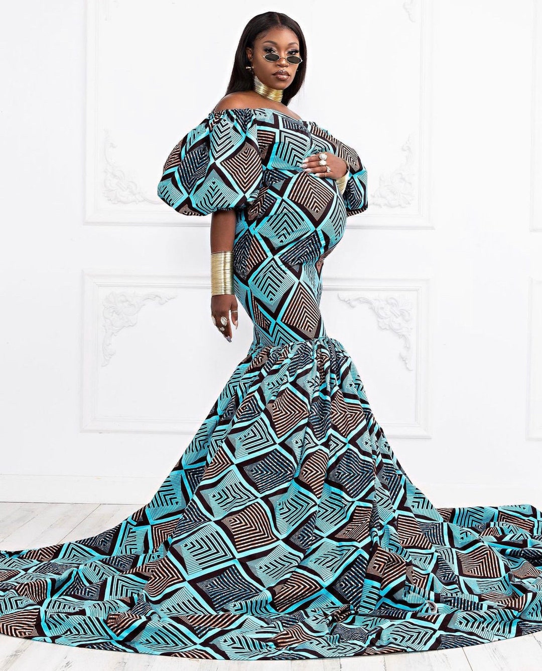 African Maternity Dress for Photoshoot, African Clothing for Maternity