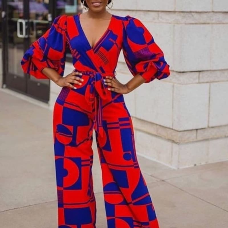 African-Inspired Off Shoulder Jumpsuit main image 1