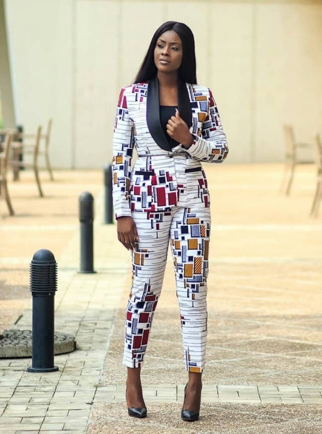 Seynabou African Print Power Suit Pants