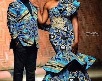 African Matching Couple Outfit For Photoshoot,African Matching Clothing For Couples,African Print Couples Attire,African Couple’s Outfit