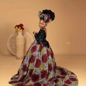 African Girl Dress For Pageant, African Clothing For Girls,African Birthday Dress For Girls,African Princess Dress,African Dress For Girls