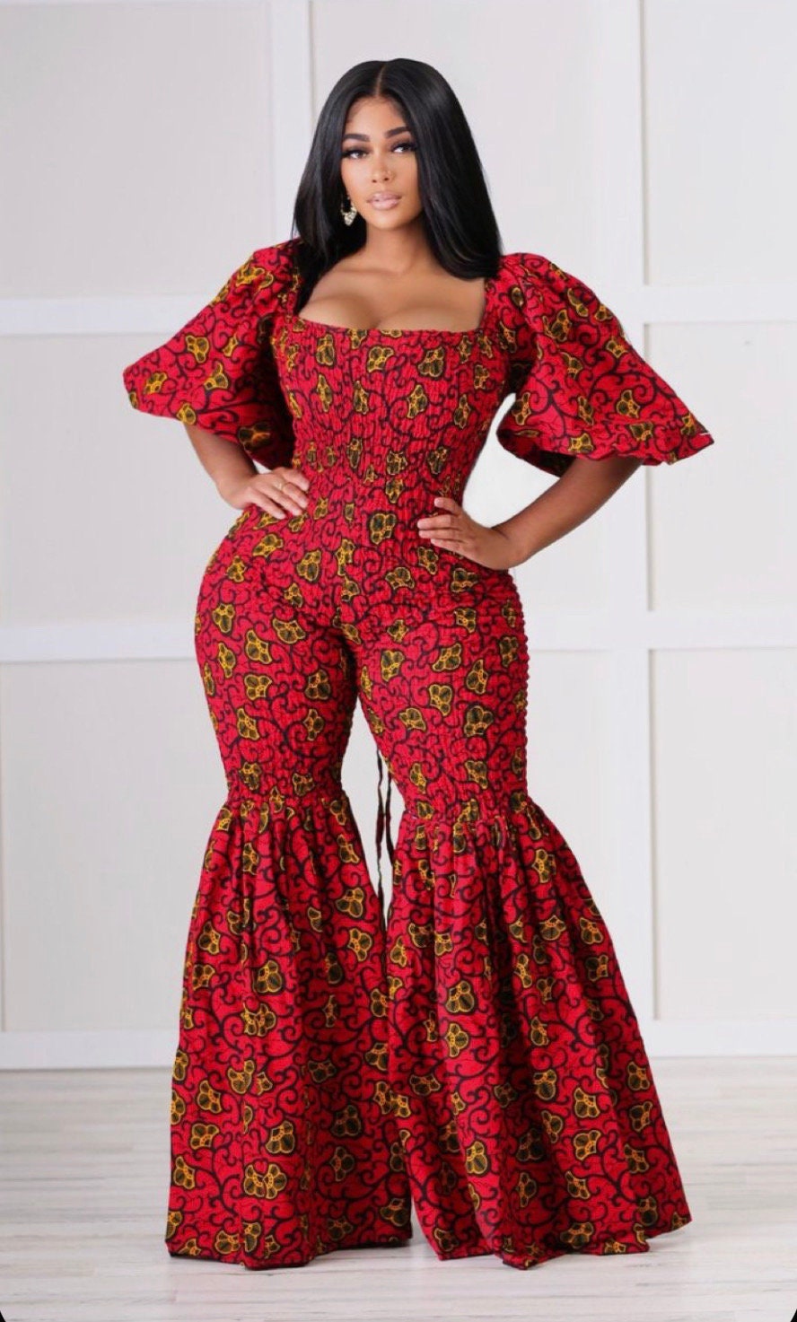 Ahdia Ankara Jumpsuit African Print Jumpsuit African Clothing for Women  Ankara Fashion Ankara Clothing African Jumpsuit 