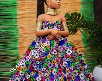 African Girl’s Dress For Pageant,African Birthday Dress For Kids,African Princess Dress,African Dress For Girls,African Girls Outfit