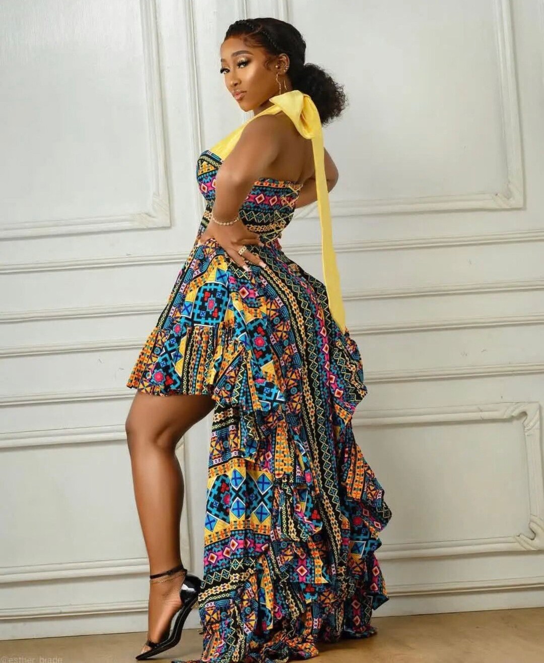 African Mix Print High-low Dress main image 0